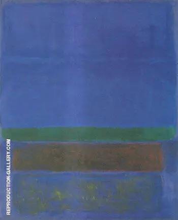 Untitled Blue Green and Brown 1952 By Mark Rothko (Inspired By)