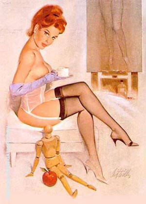 Coffee Break by Pin Ups | Oil Painting Reproduction