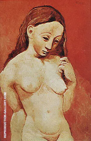 Nude against a Red Background 1906 By Pablo Picasso