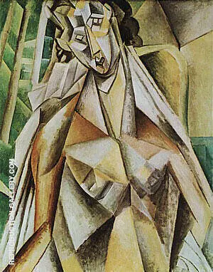 Nude in an Armchair Seated Woman 1909 By Pablo Picasso