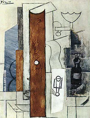 Guitar Gas-Jet and Bottle 1913 By Pablo Picasso