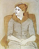 Portrait of Olga 1923 By Pablo Picasso