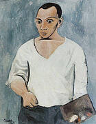 Self-Portrait with Palette 1906 By Pablo Picasso