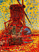 Windmill in Sunlight, 1908 By Piet Mondrian