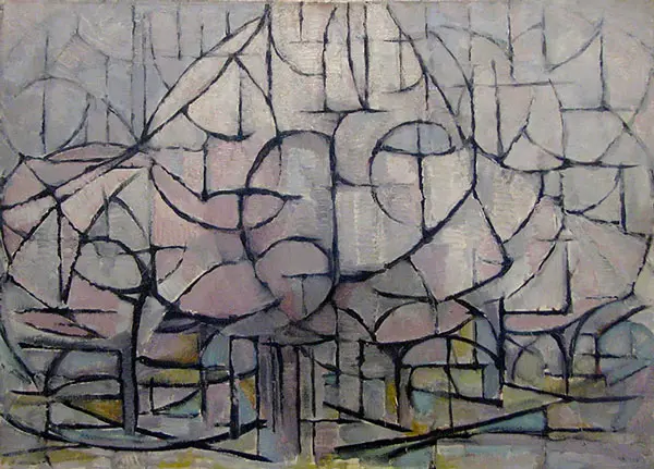 Trees in Blossom 1912 By Piet Mondrian