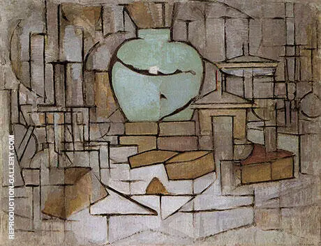 Still Life with Ginger Jar II By Piet Mondrian