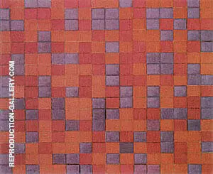 Composition Chequerboard Dark Colours 1919 By Piet Mondrian