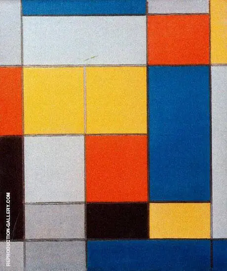 Composition with Red, Blue and Yellowish-Green 1920 By Piet Mondrian