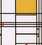 Composition with Black, White, Yellow and Red By Piet Mondrian