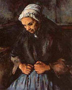 An Old Woman with Rosary By Paul Cezanne