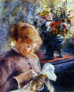 Lady Sewing 1879 By Pierre Auguste Renoir