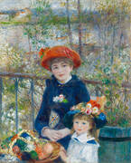 Two Sisters on the Terrace By Pierre Auguste Renoir