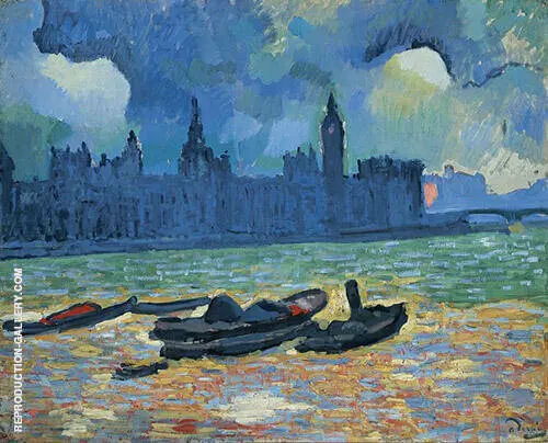 Houses of Parliament at Night 1906 By Andre Derain
