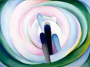 Grey Blue Black Pink Circle 1929 By Georgia O'Keeffe