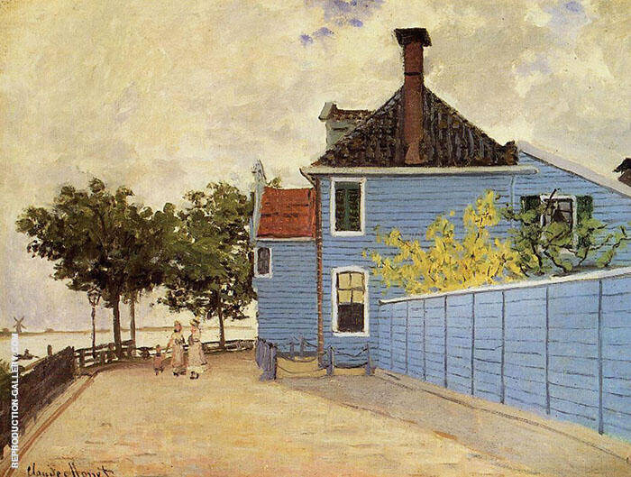 The Blue House Zandaam 1871 by Claude Monet | Oil Painting Reproduction
