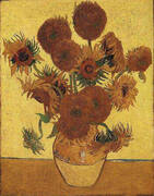 Vase with Fifteen Sunflowers 1888 By Vincent van Gogh