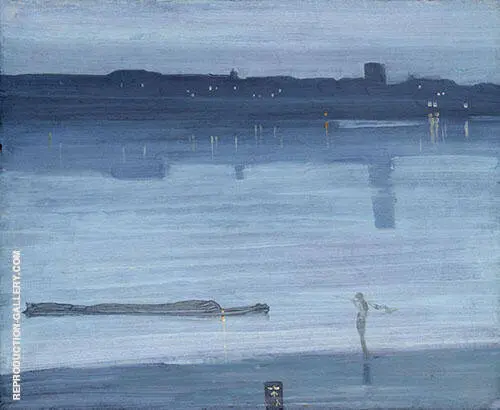 Nocturne: Blue and Silver Chelsea 1871 By James McNeill Whistler