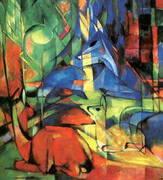 Deer in the Forest 1914 By Franz Marc