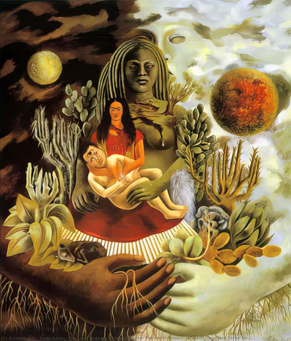 Love Embrace of The Universe 1949 By Frida Kahlo