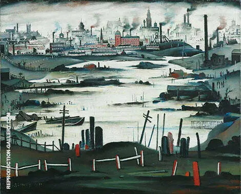 The Lake 1937 By L-S-Lowry