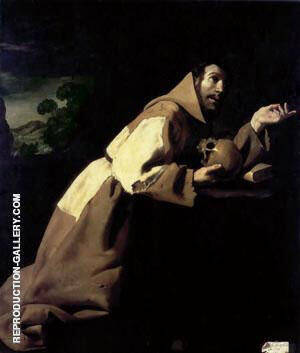 Francisco de Zubaran, St Francis Meditating 1639 | Oil Painting Reproduction