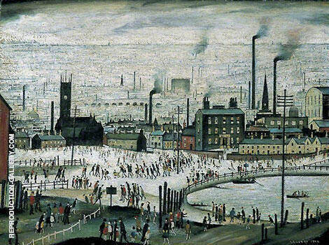 An Industrial Town 1944 by L-S-Lowry | Oil Painting Reproduction
