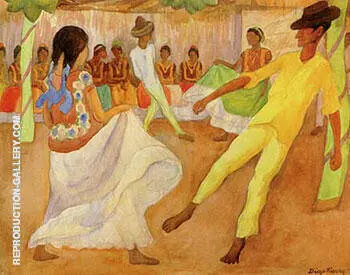 Baile en Tehuantepec By Diego Rivera