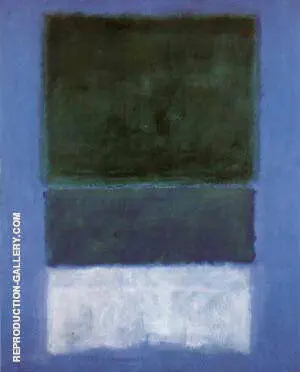 No 14 White and Greens in Blue 1957 By Mark Rothko (Inspired By)