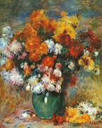 Bouquet of Chrysanthemums By Pierre Auguste Renoir