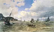 Mouth of the Seine at Honfleur 1865 By Claude Monet