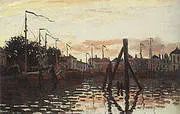 The Port of Zaandam 1871 By Claude Monet
