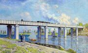 The Railroad Bridge at Argenteuil 1873 By Claude Monet