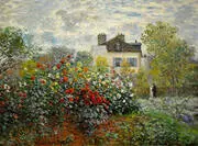 A Corner of the Garden with Dahlias 1873 By Claude Monet