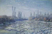 Ice Floes on the Seine By Claude Monet