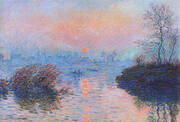 Sunset at Lavacourt 1880 By Claude Monet