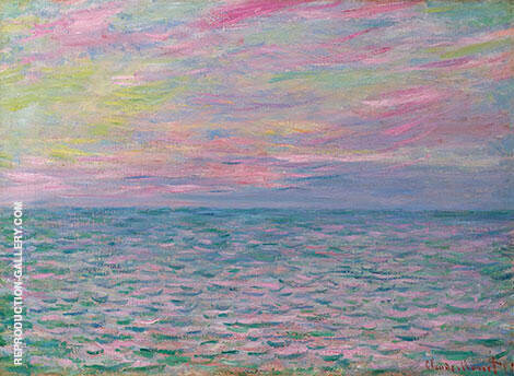 Sunset at Pourville 1882 by Claude Monet | Oil Painting Reproduction