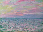 Sunset at Pourville 1882 By Claude Monet