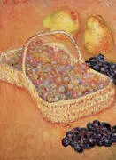 Basket of Grapes Quinces and Pears 1883 By Claude Monet