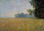 Oat and Poppy Fields 1890 By Claude Monet