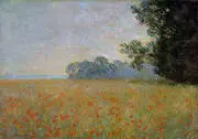Oat and Poppy Fields 1890 By Claude Monet