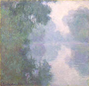 Morning on the Seine near Giverny Mist 1896-97 By Claude Monet