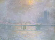 Charing Cross Bridge Overcast Day c1899 By Claude Monet