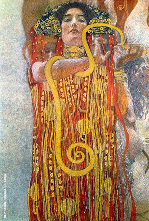 Hygieia Medicine Detail 1900 By Gustav Klimt