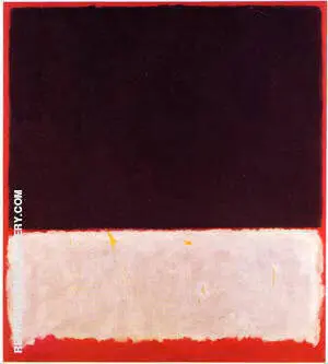 Untitled 1958 Black White Red By Mark Rothko (Inspired By)