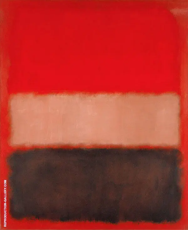 No 46 Red, Ochre Black on Red 1957 By Mark Rothko (Inspired By)