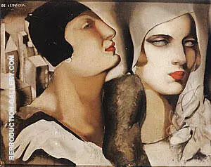 Two Woman with Cloches 1925 By Tamara de Lempicka