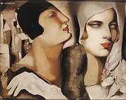 Two Woman with Cloches 1925 By Tamara de Lempicka