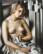 Nude with Buildings 1930 By Tamara de Lempicka