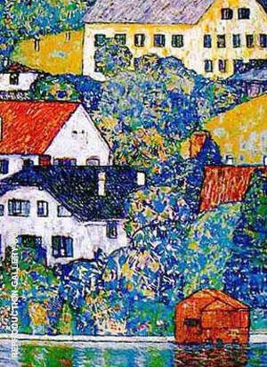 Houses at Unterach on the Attersee c1916 By Gustav Klimt