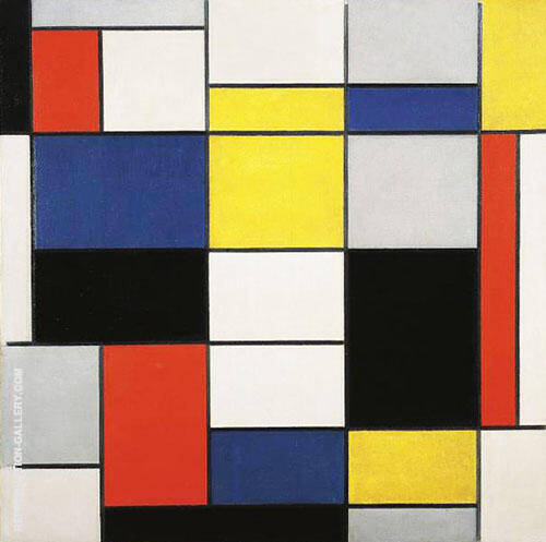 Composition A by Piet Mondrian | Oil Painting Reproduction